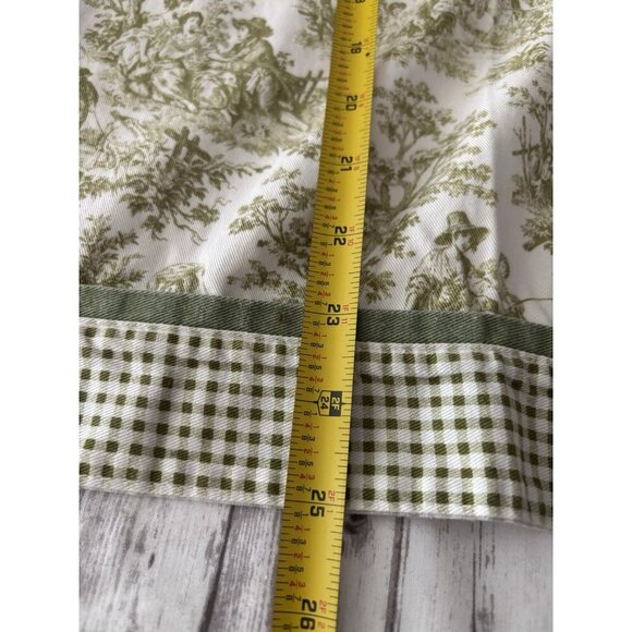 PAIR Waverly Cotton Green White Country Life Towel Cotton Kitchen Towels Cottage - Picture 6 of 7